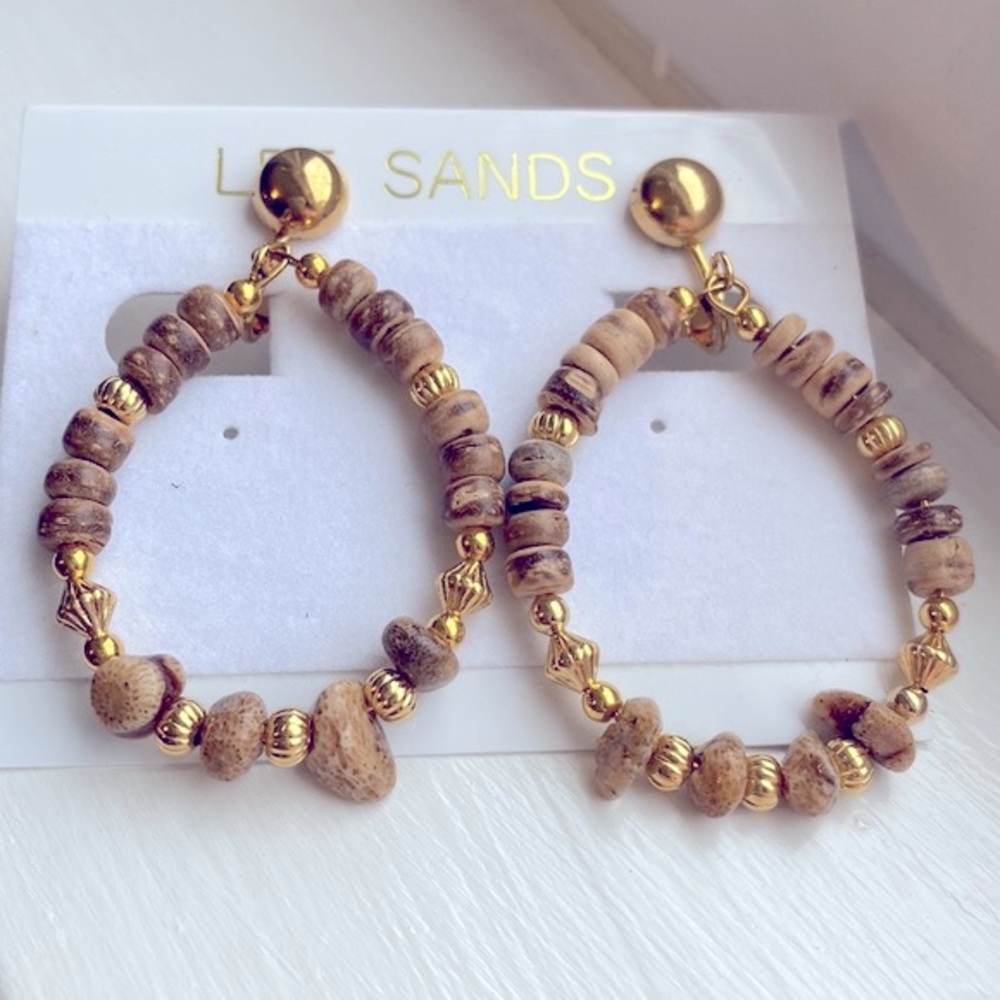 Vintage Lee Sands Clip Back Hoop Earrings NWT